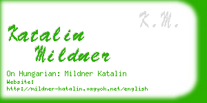 katalin mildner business card